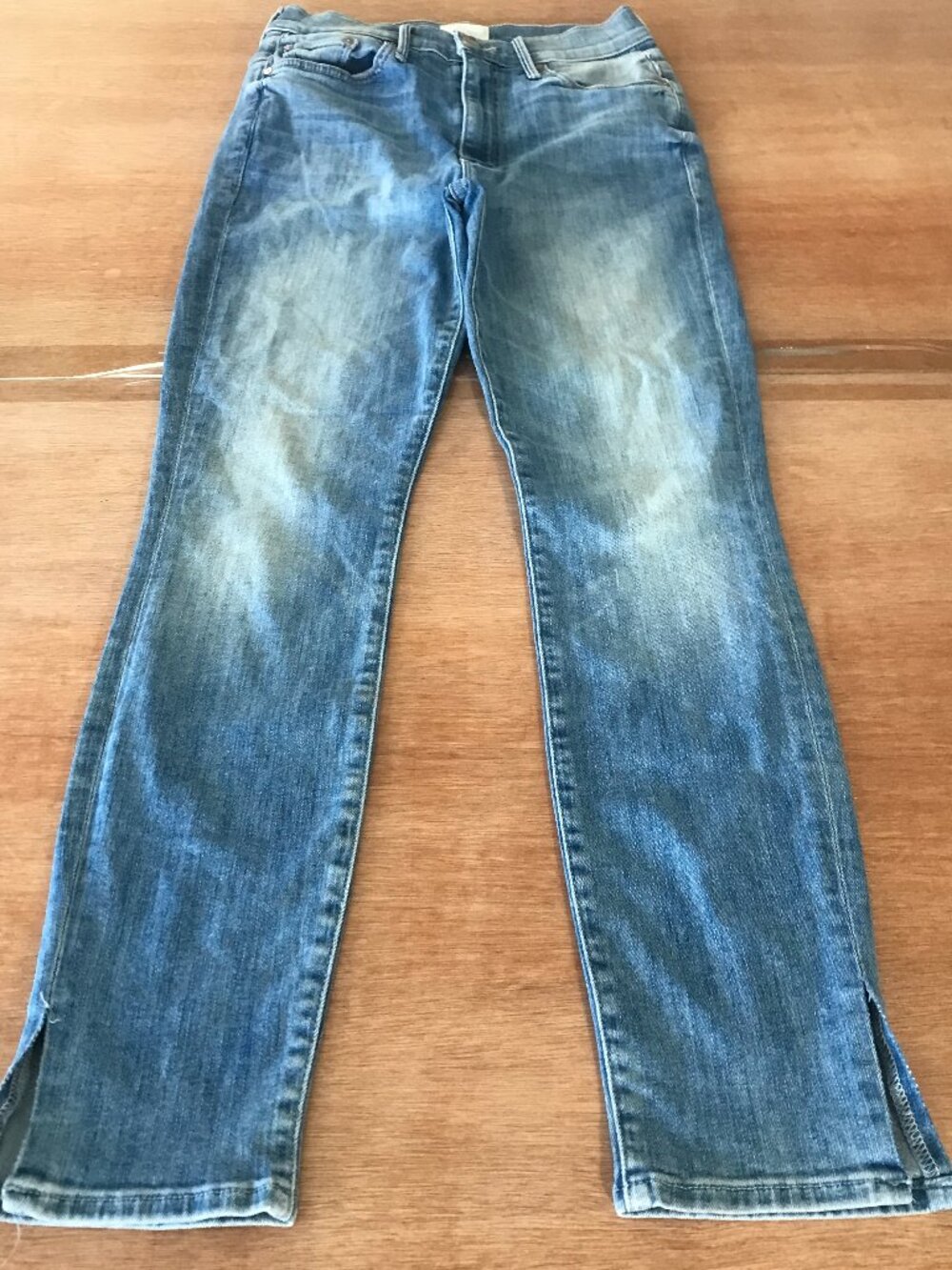Mother The Swooner Ankle Slice Jeans Women 25 Mid Rise Medium Wash Stretch 19770